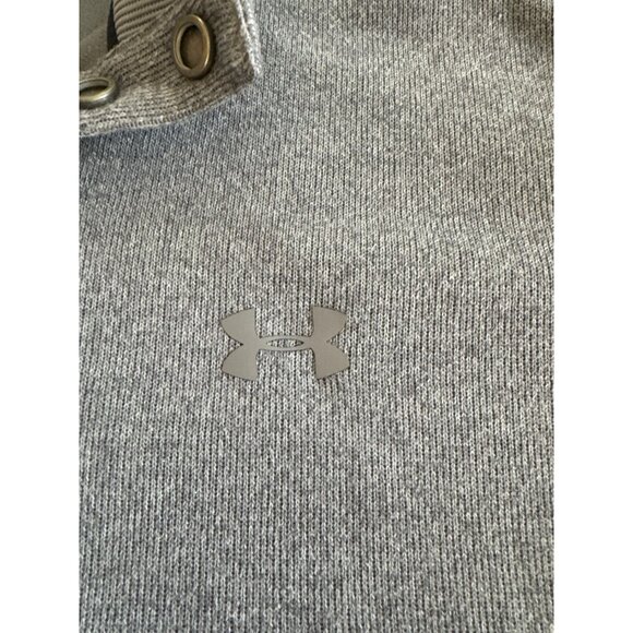 Under Armour Mens Gray ColdGear Golf Pullover Top Sweater XL Long Sleeve Mock - Picture 3 of 5